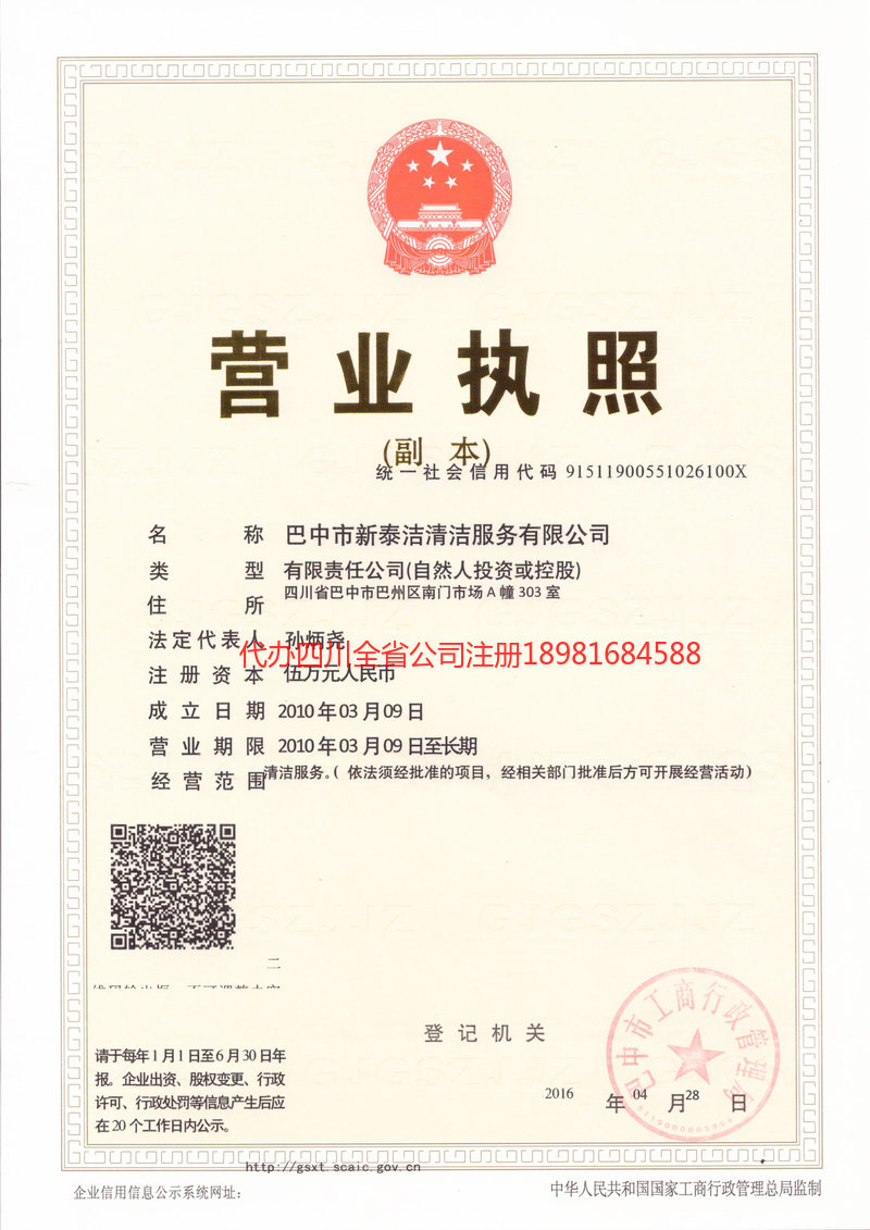 双鸭山双鸭山新泰洁清洁服务有限公司